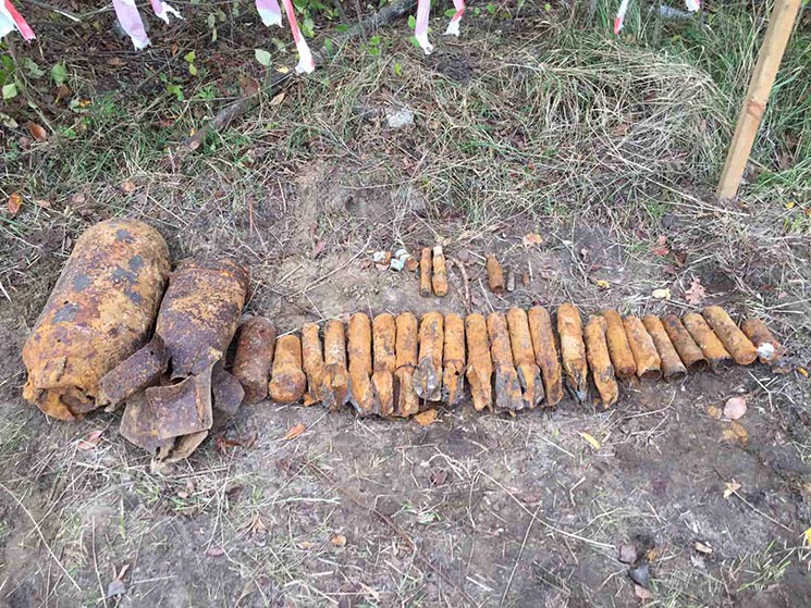 На Білоцерківщині знищили схорон застарілих снарядів часів Другої Світової війни