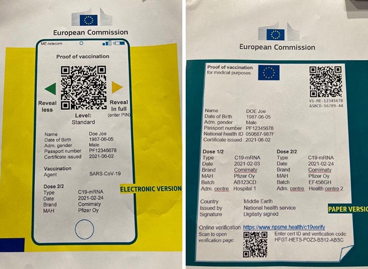Паспорти вакцинації в ЄС запрацюють з 15 червня