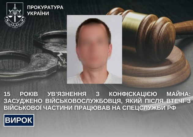 Дезертирство та держзрада: на Київщині військового засуджено до 15 років